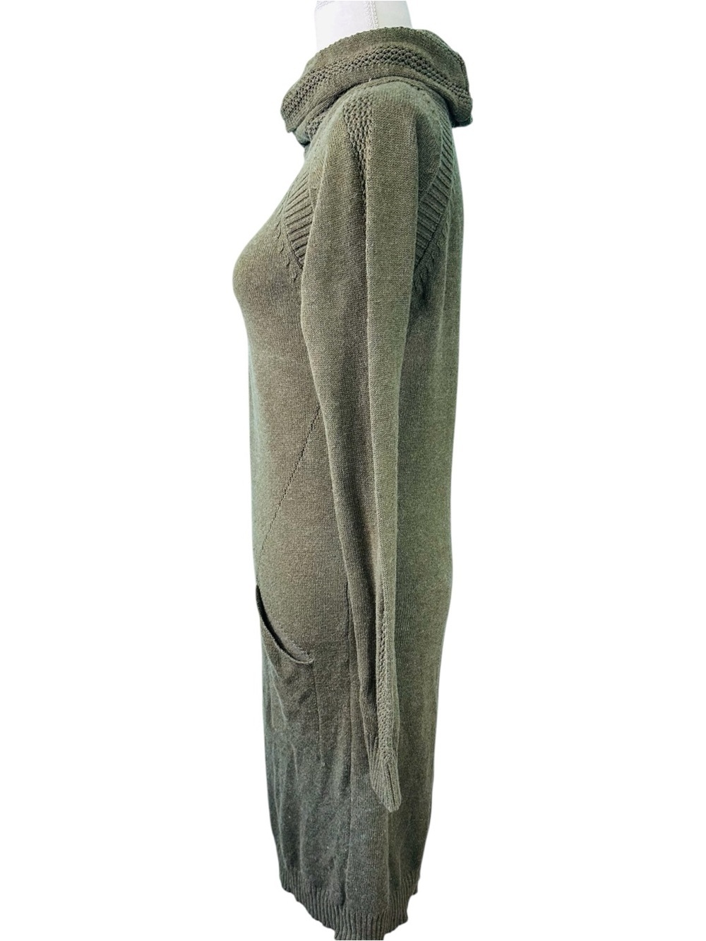Prana Olive Cowl-Neck Knit Sweater Dress - Picture 7 of 9